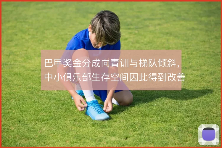 巴甲奖金分成向青训与梯队倾斜，中小俱乐部生存空间因此得到改善